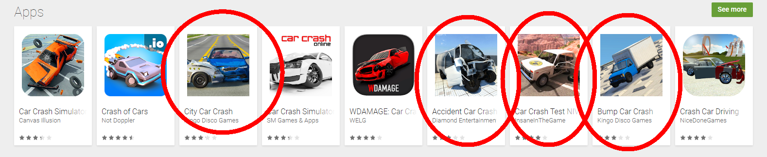 False advertising of mobile crash games using BeamNG content | BeamNG